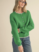 Merci Merci Stitch Trim Cardigan