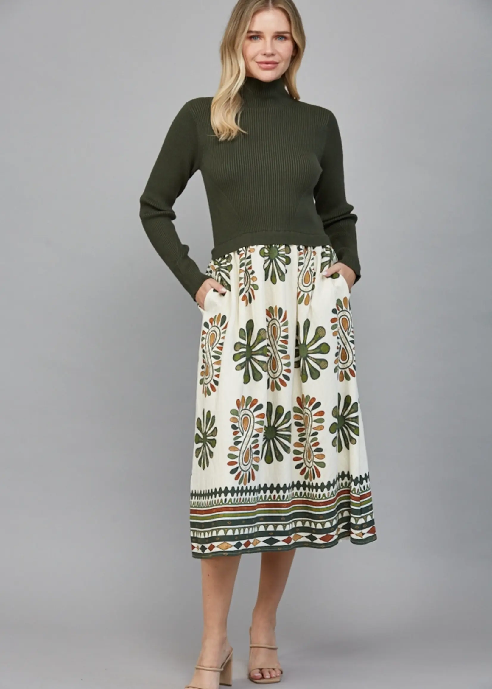 FT FT Ribbed Top Skirt Maxi Dress