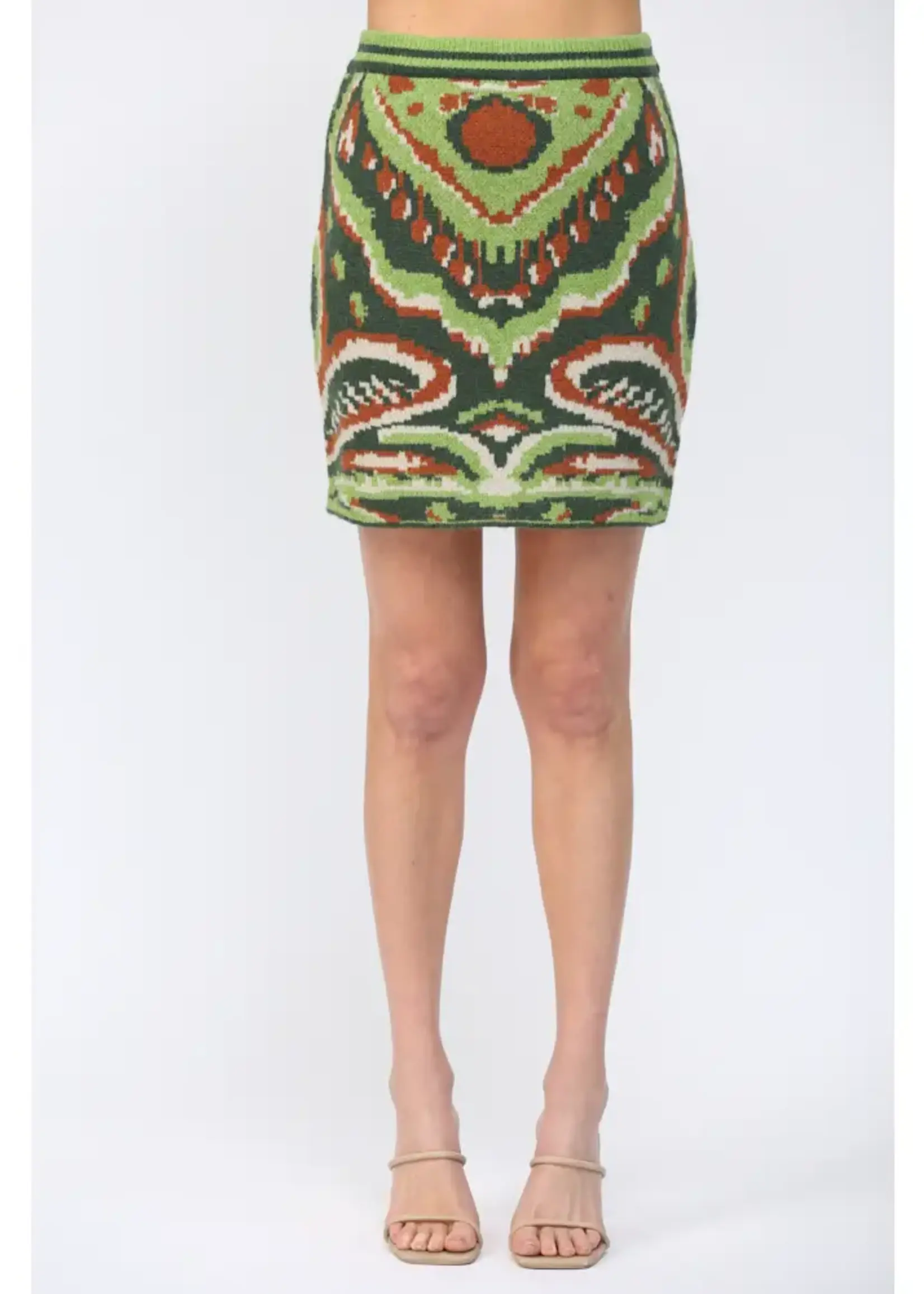 FT Fate Pattern Knit Skirt