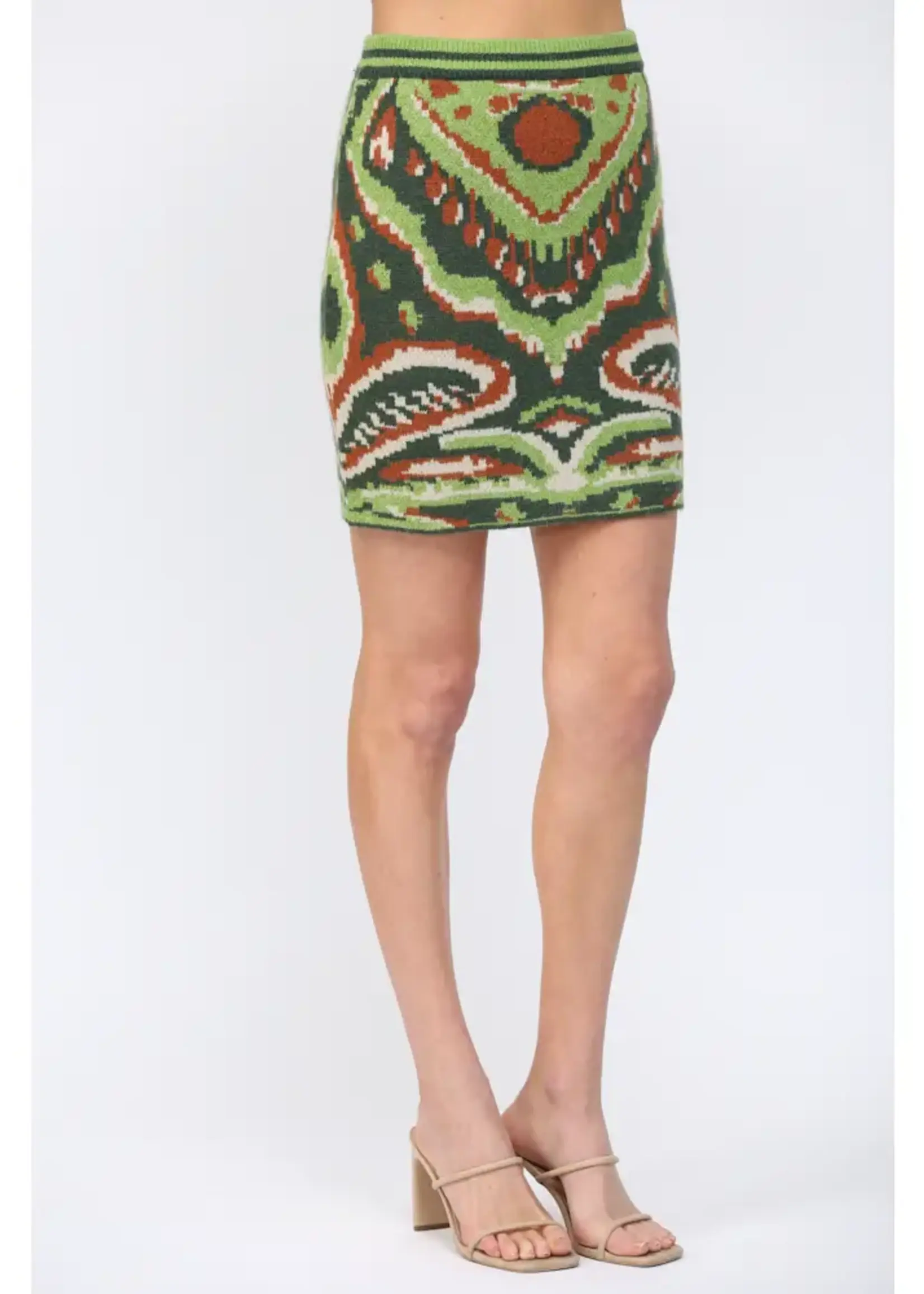 FT Fate Pattern Knit Skirt