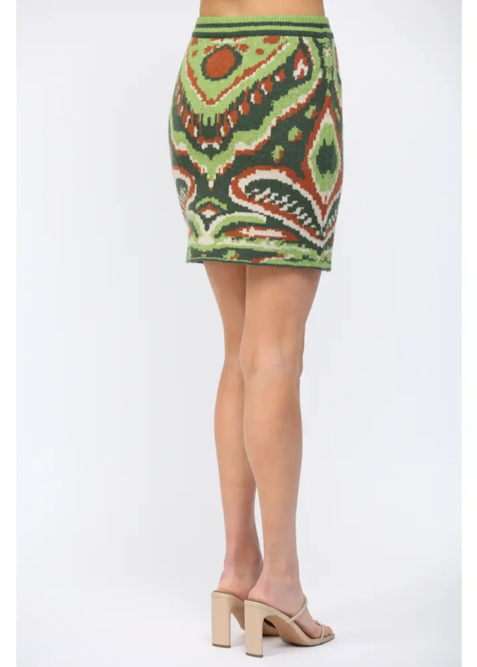 FT Fate Pattern Knit Skirt