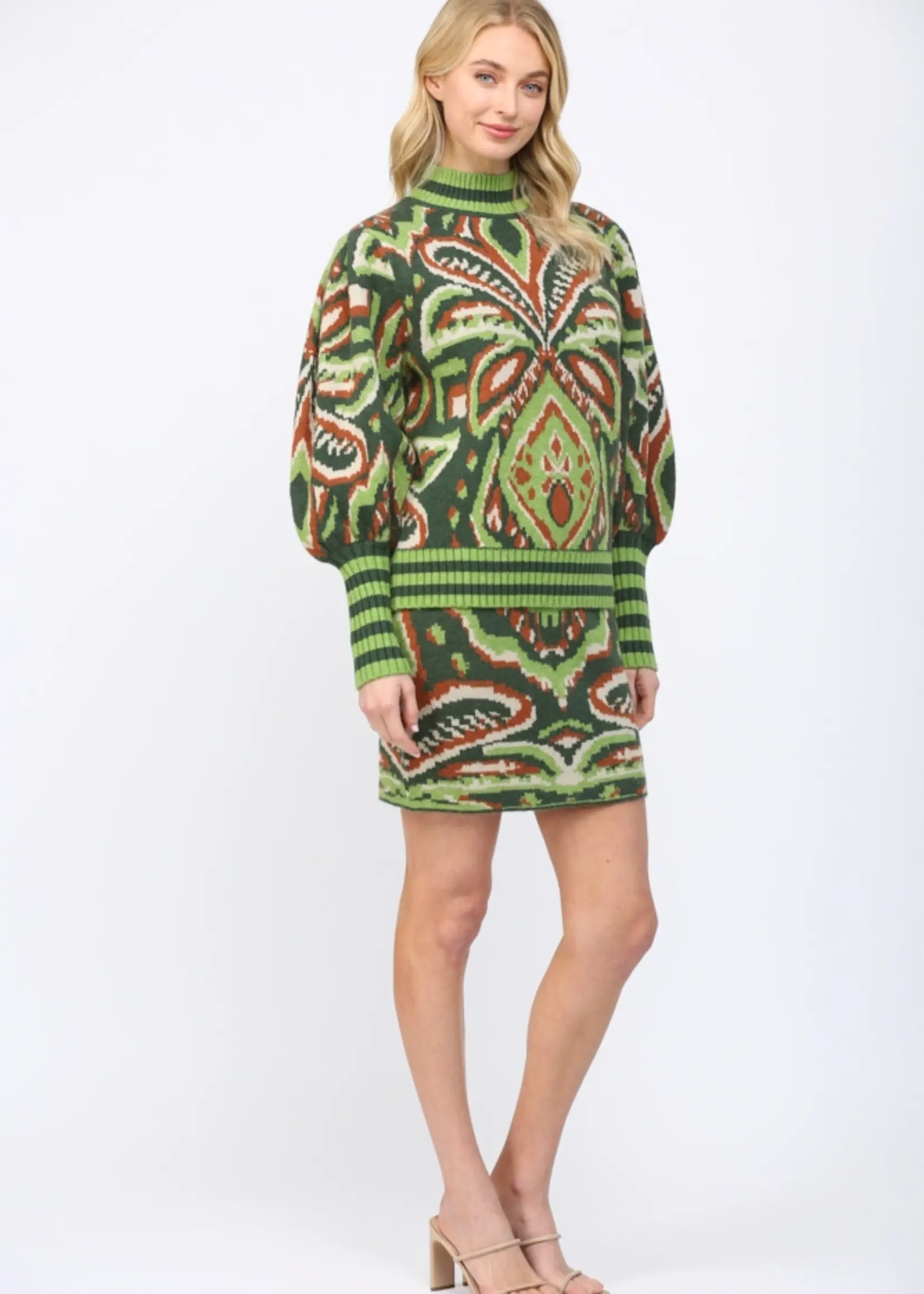 FT Fate Pattern Knit Skirt