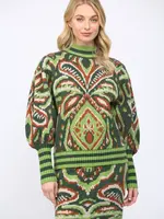 FT Fate Jacquard Puff Slv Sweater