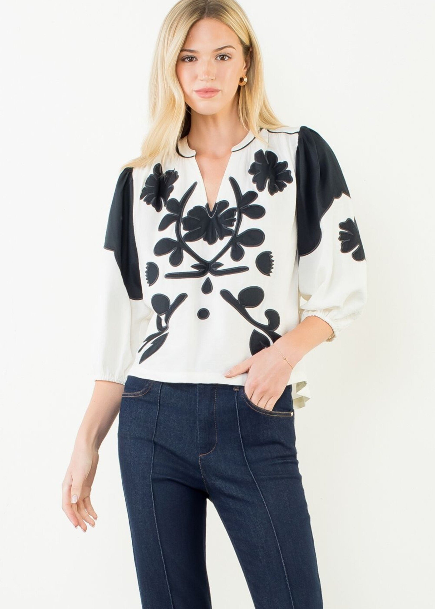 TMHL THML LS Pattern Blouse