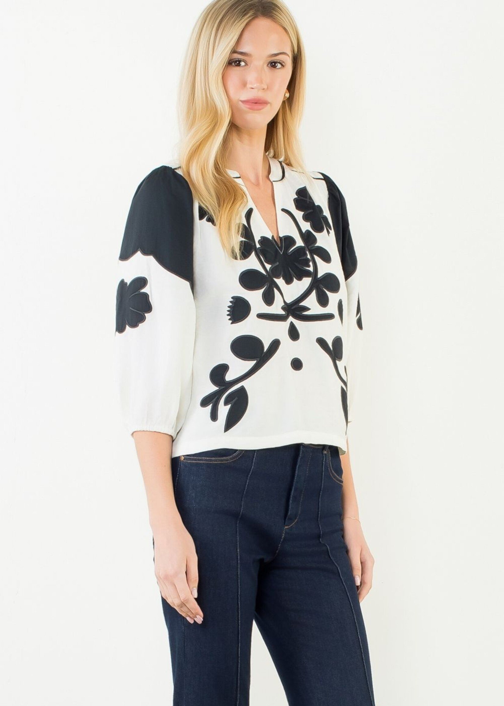 TMHL THML LS Pattern Blouse