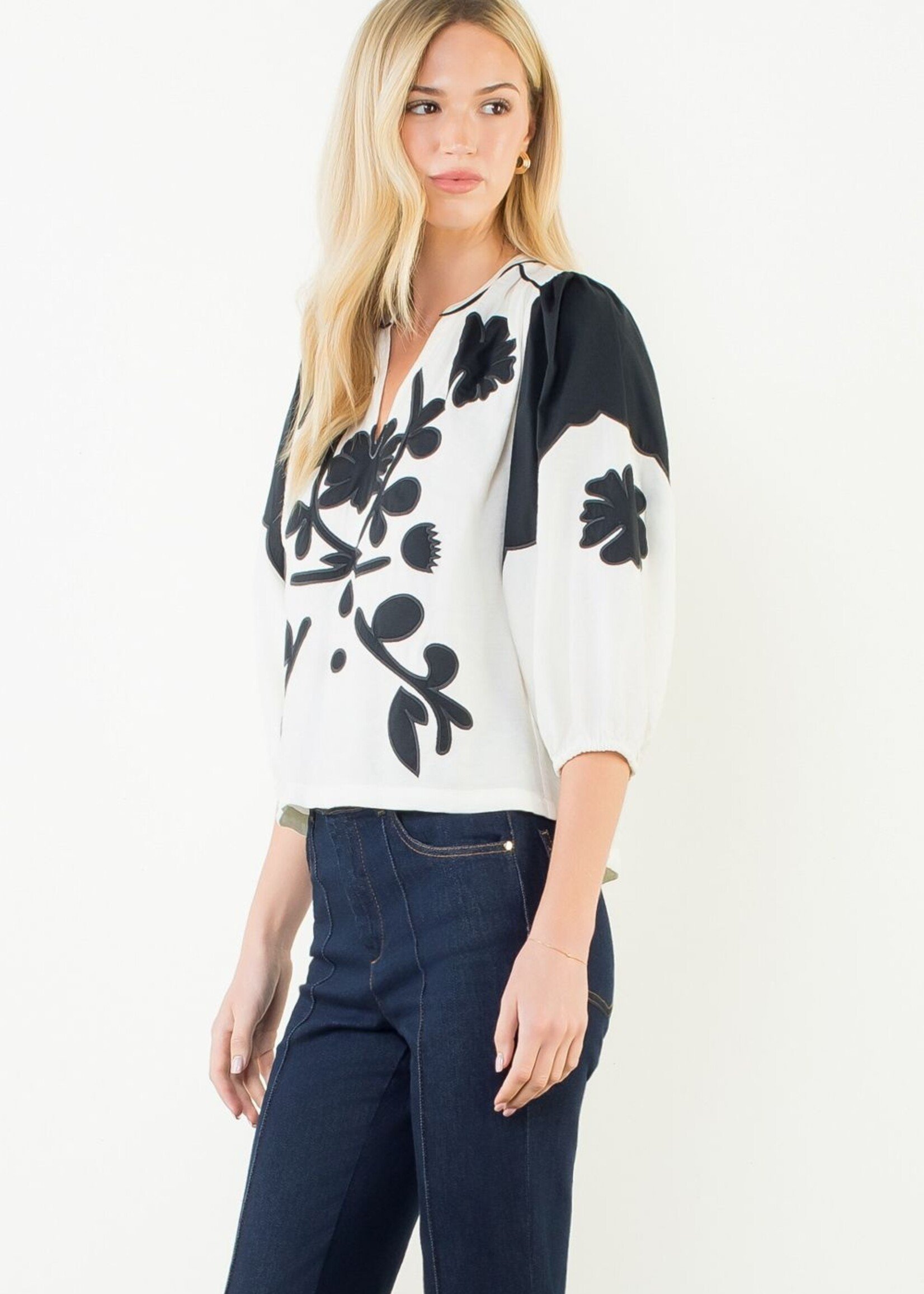 TMHL THML LS Pattern Blouse