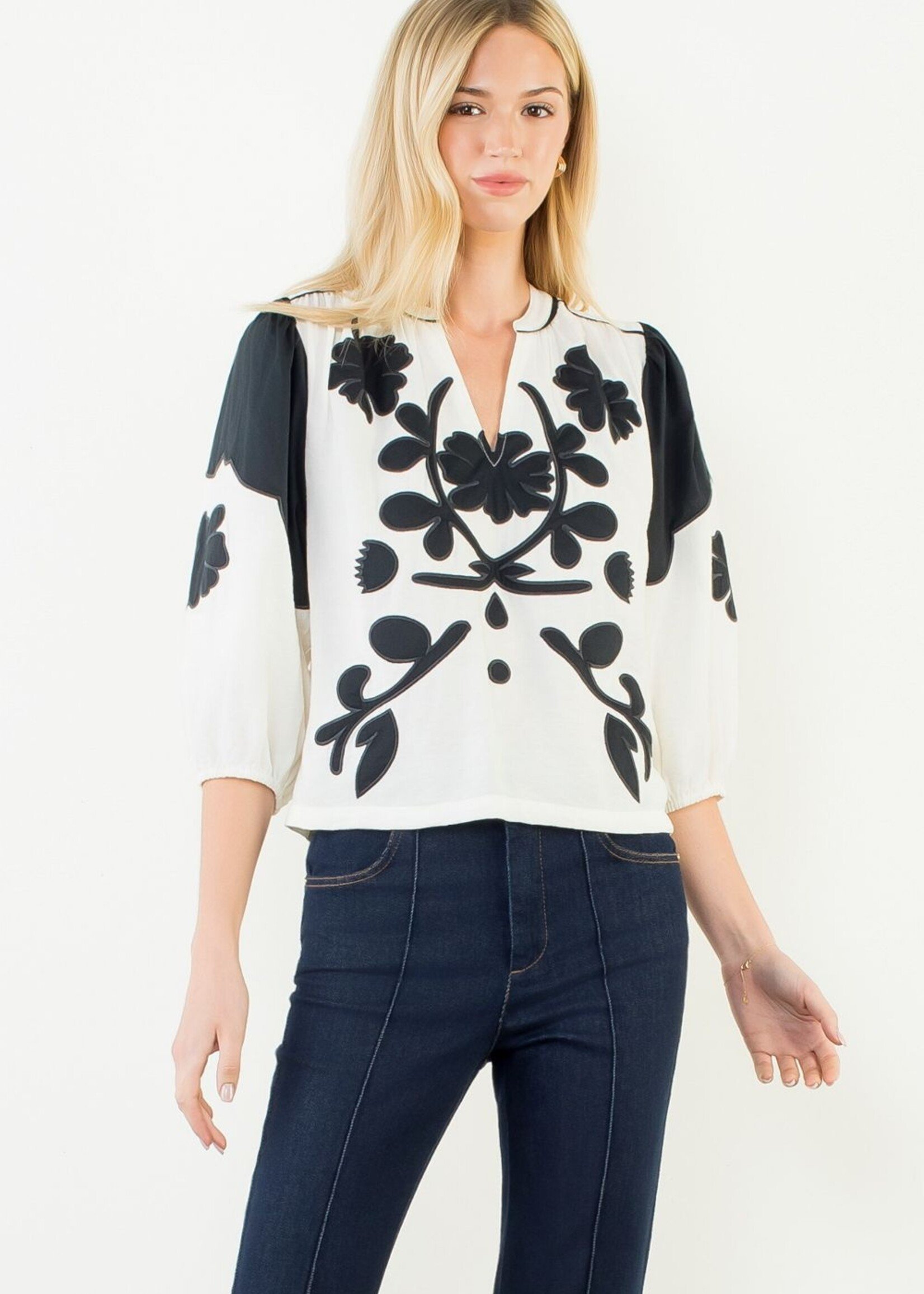 TMHL THML LS Pattern Blouse