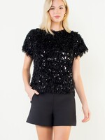 TMHL THML Fluffy Sequin Top