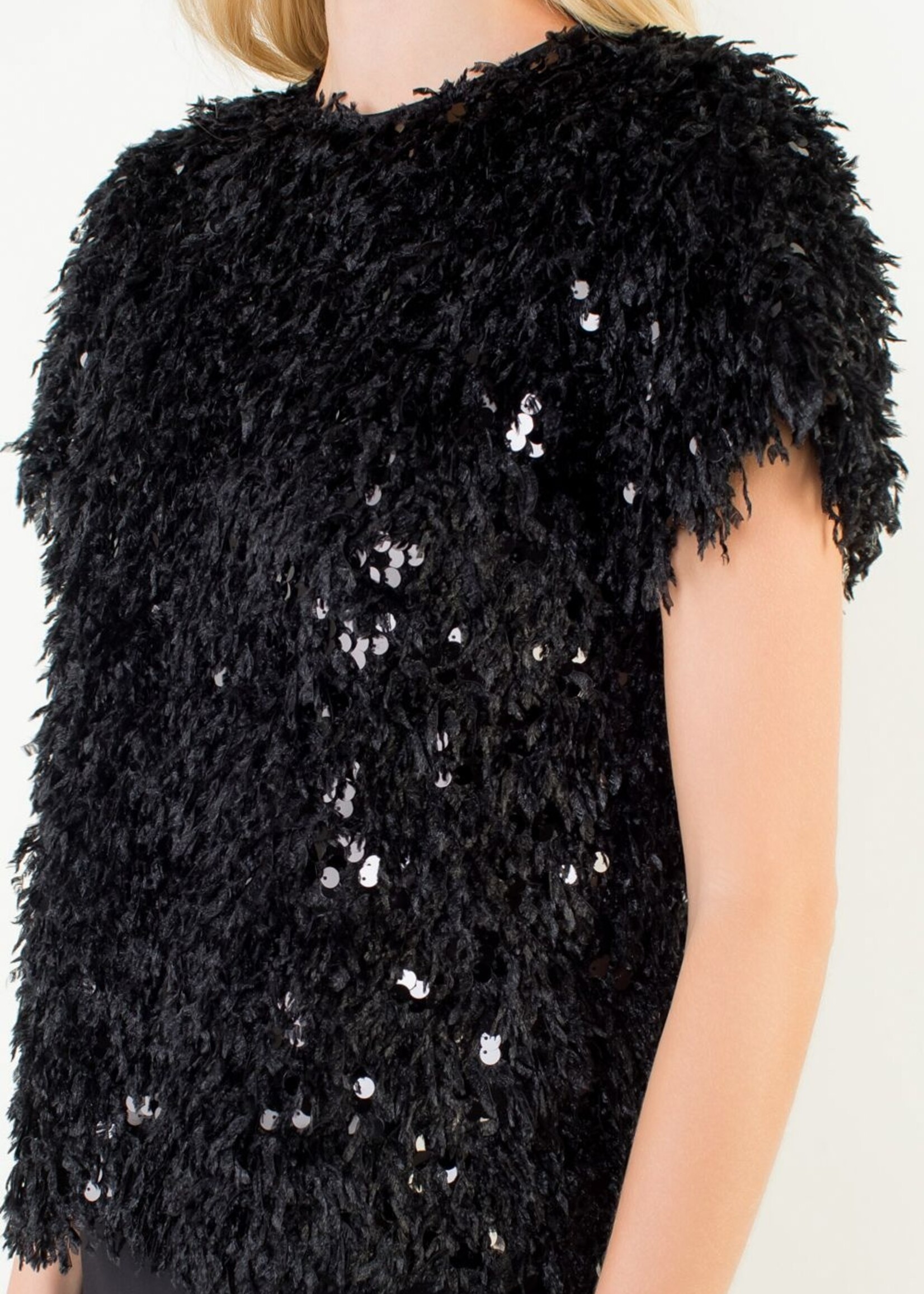 TMHL THML Fluffy Sequin Top