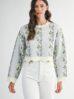 MBL MBL Floral Scallop Sweater