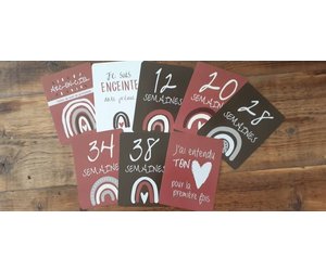 Carte Etape Grossesse Arc En Ciel Boutique Minis Ruses