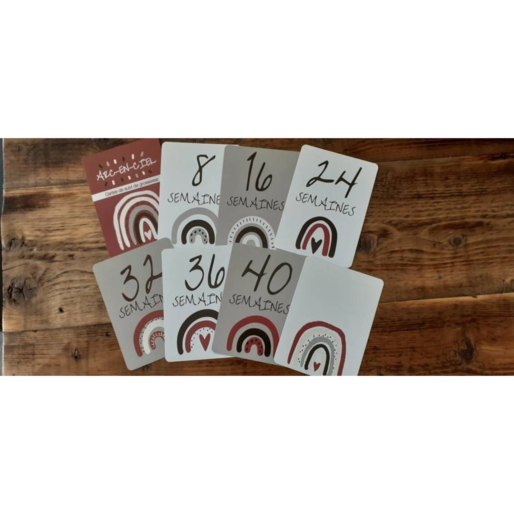 Carte Etape Grossesse Arc En Ciel Boutique Minis Ruses