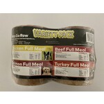 Pets Go Raw Variety Full Meal  1/2lb pucks (2x Chicken, 2x Salmon, 2x Turkey, 2x Beef, per package) - 4lb Package