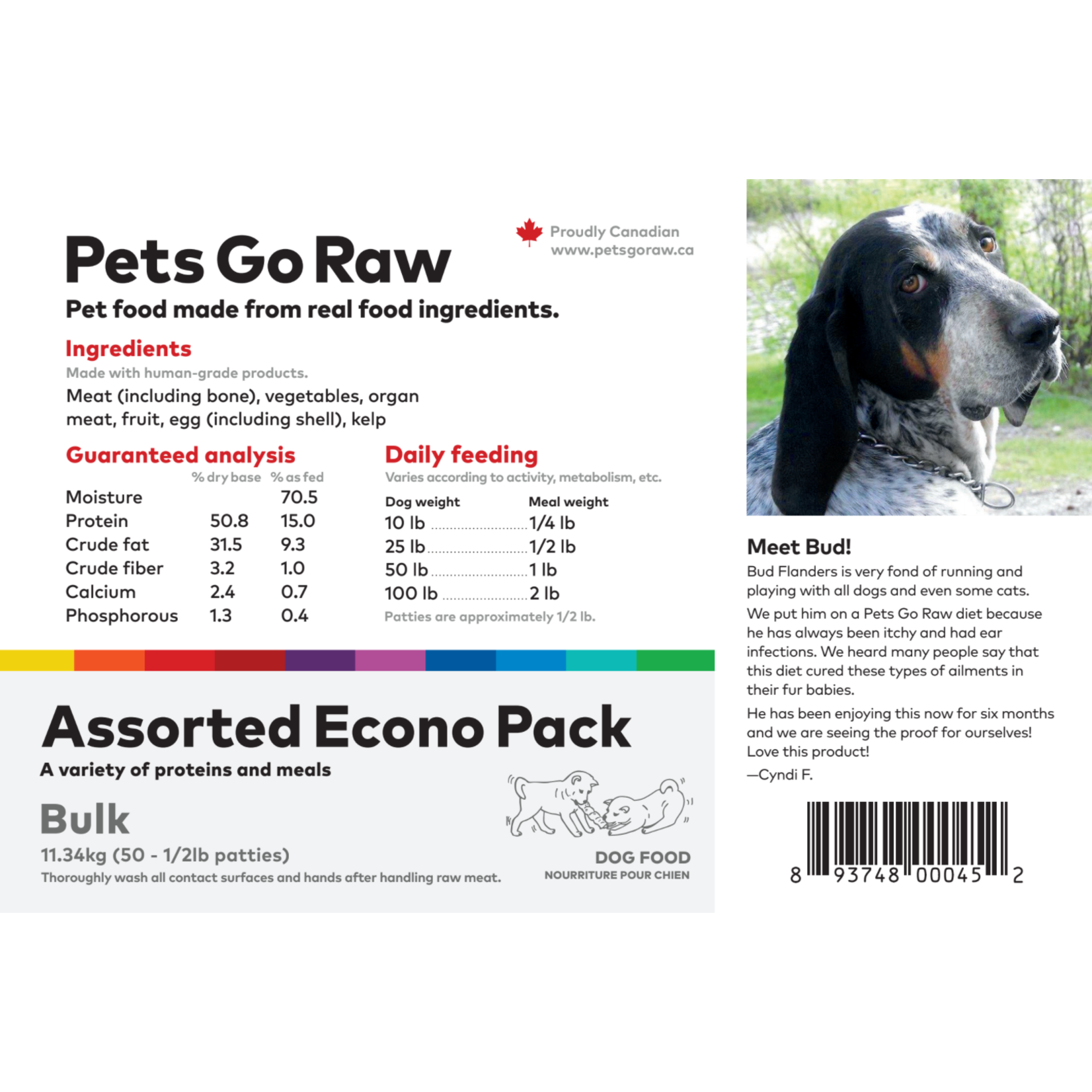 Pets Go Raw Econo Pack - 25lb Bulk