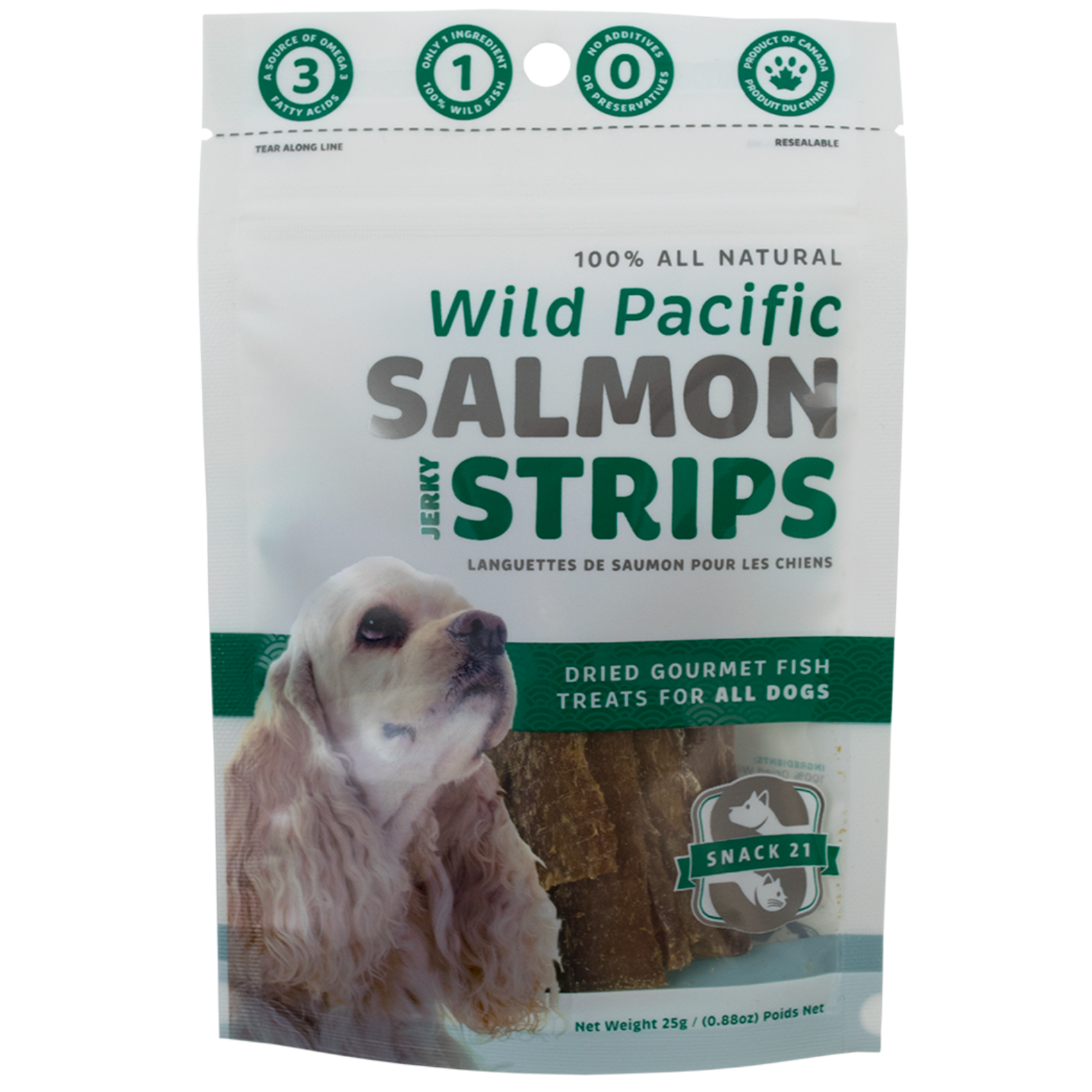 Snack 21 Salmon Strips 25g