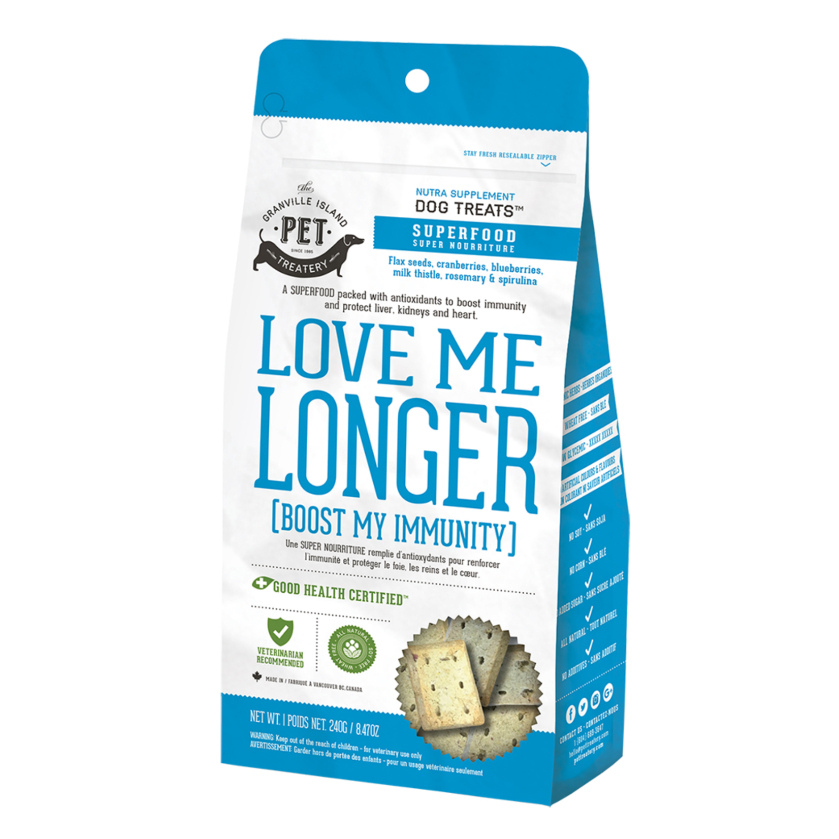 The Granville Island Pet Treatery Love me Longer ( Boost My Immunity)  240g