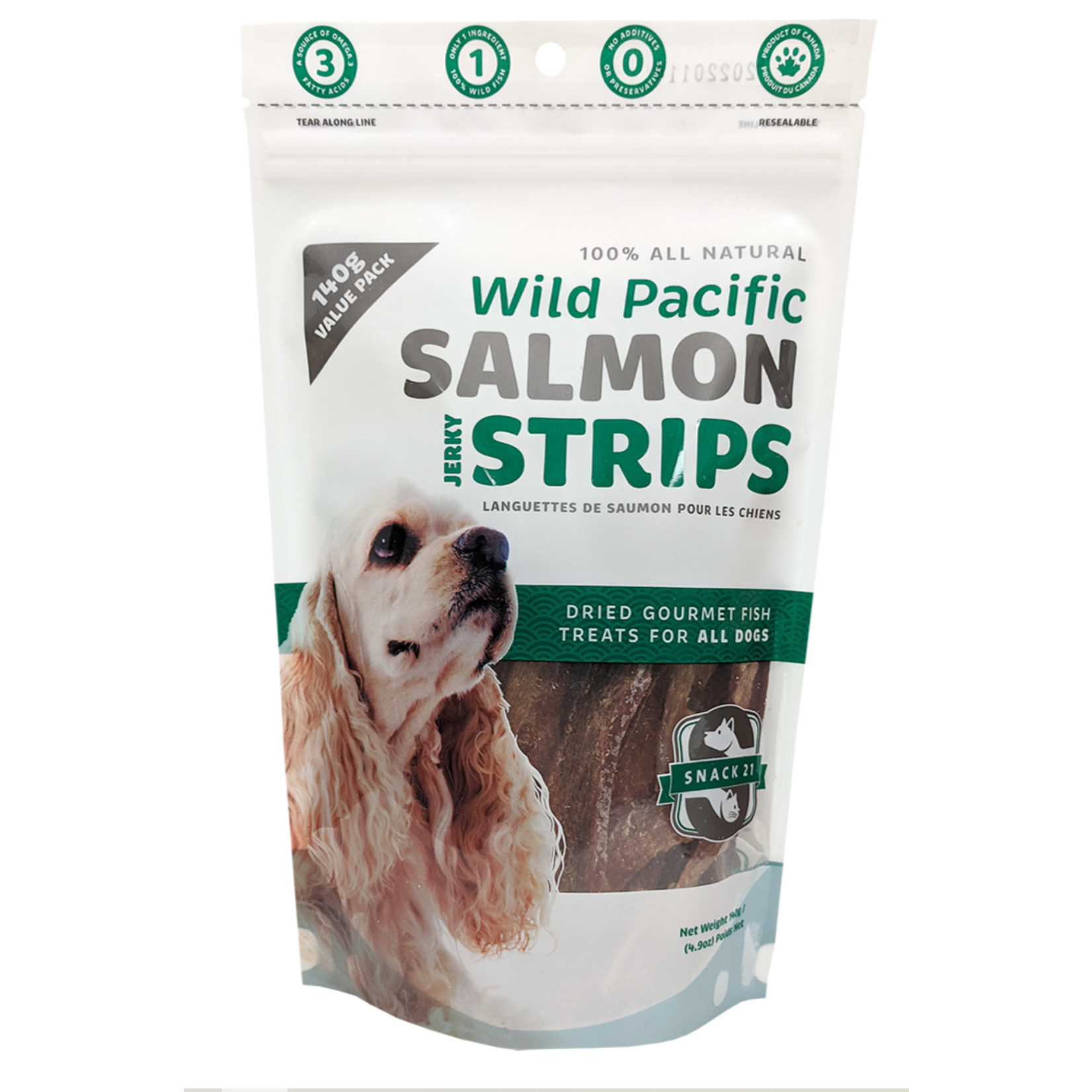 Snack 21 Salmon Jerky Strips Value Pack 140g