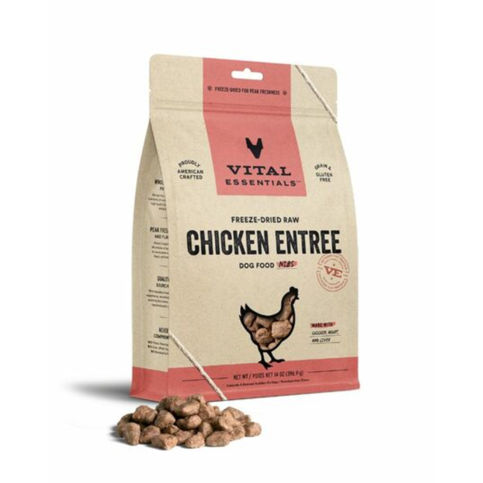 Vital Essentials Freeze Dried Raw Chicken Entree Nibs 14OZ