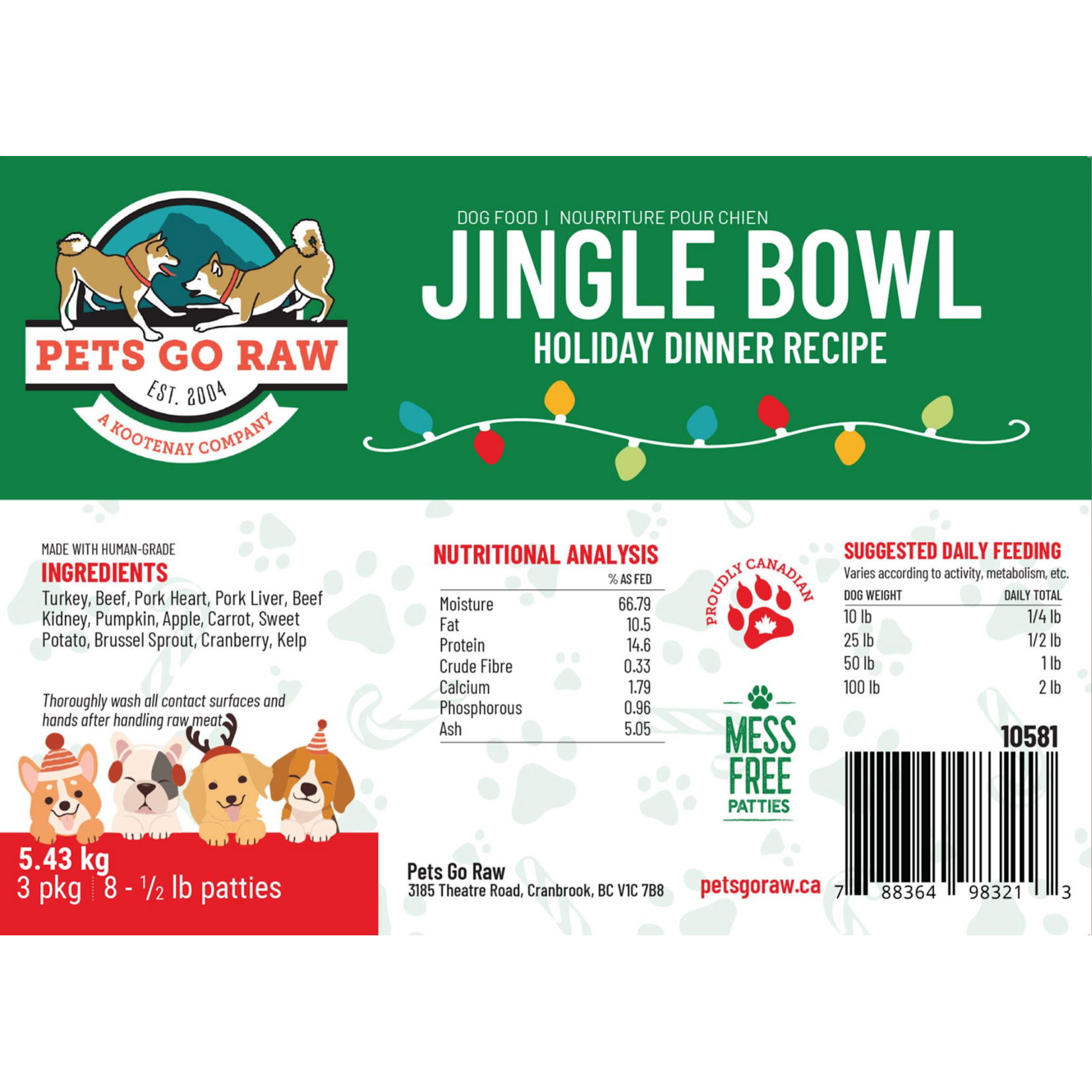Pets Go Raw Jingle Bowl