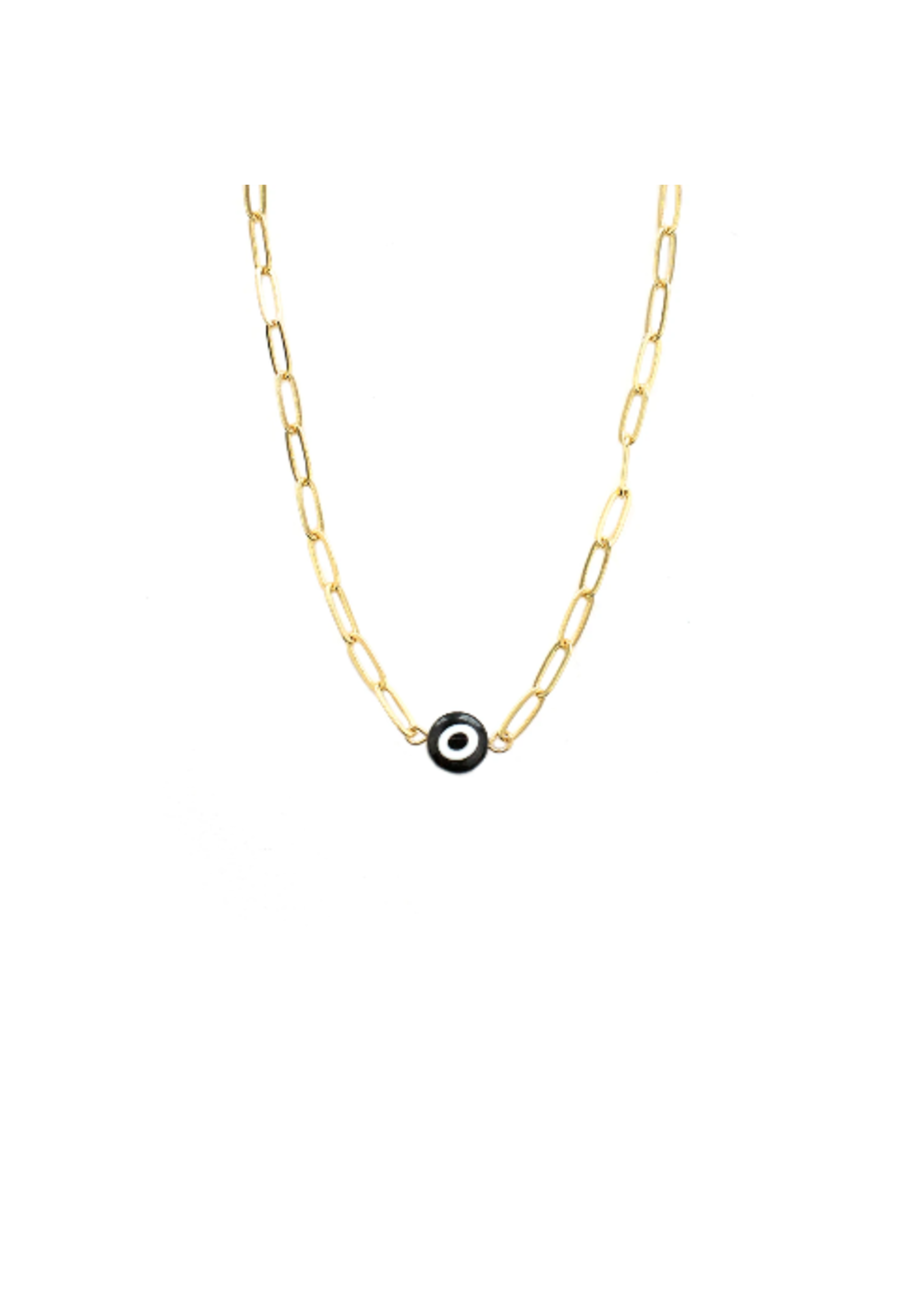 Marlyn Schiff Glass Bead Evil Eye Necklace