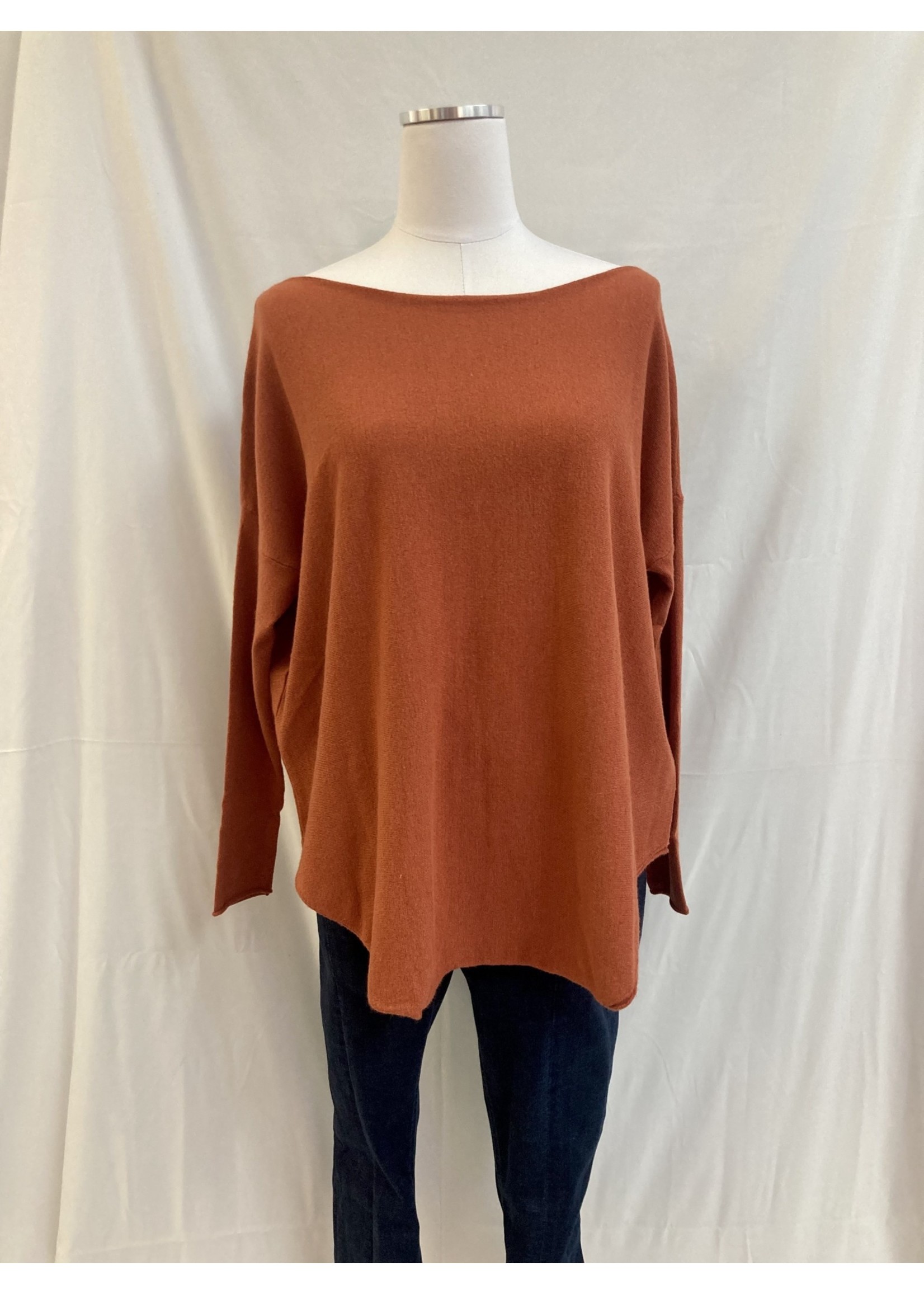 Made In Italy Orange Knit Top
