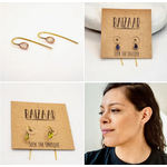 Baizaar Brass Stone Drop Earring