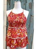 THML Floral Smocked Halter Top