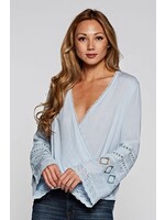 LoveStitch Bell Sleeve Wrap Top