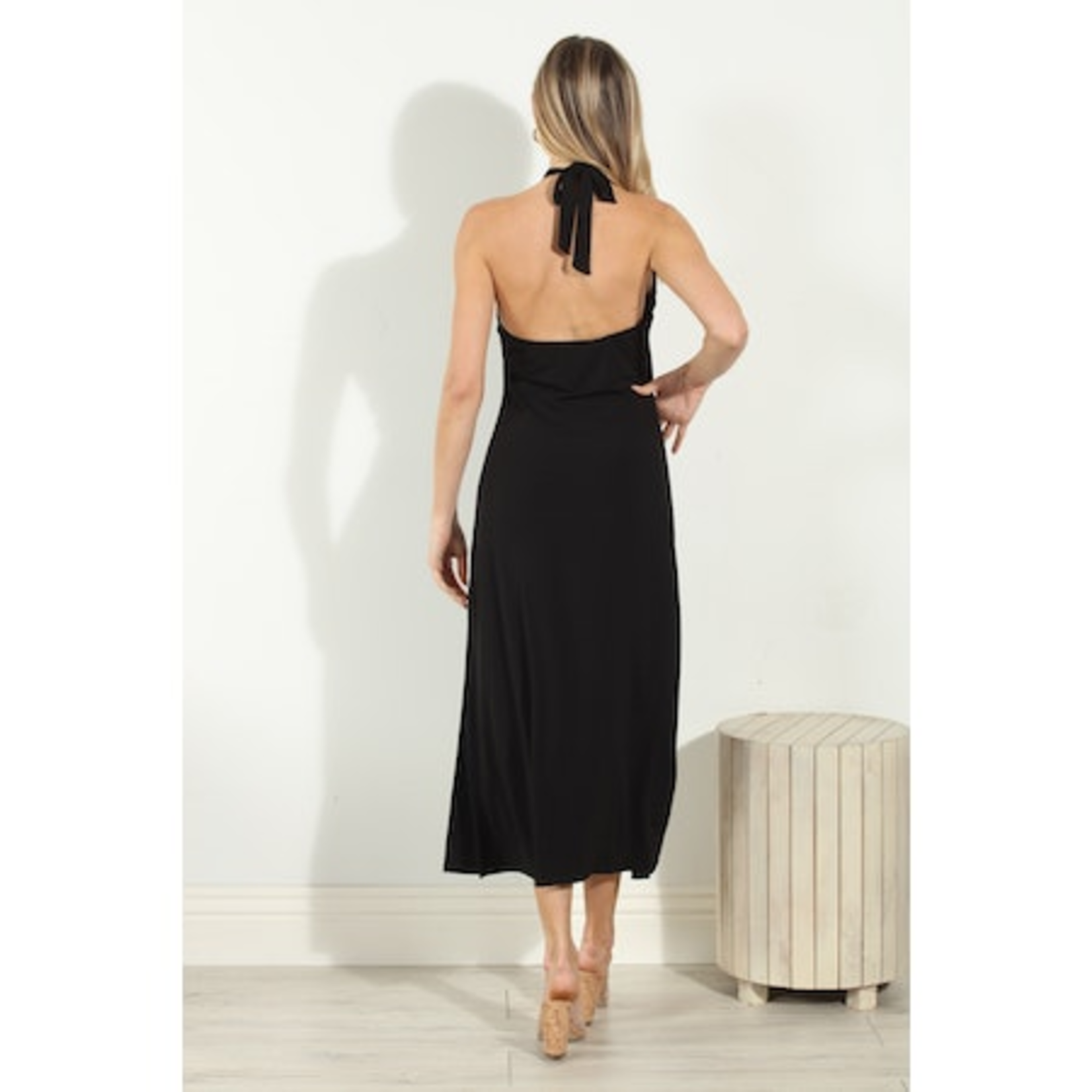 Veronica M VM Halter Midi Dress