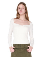 Dex Sweetheart Ribbed Knit Top