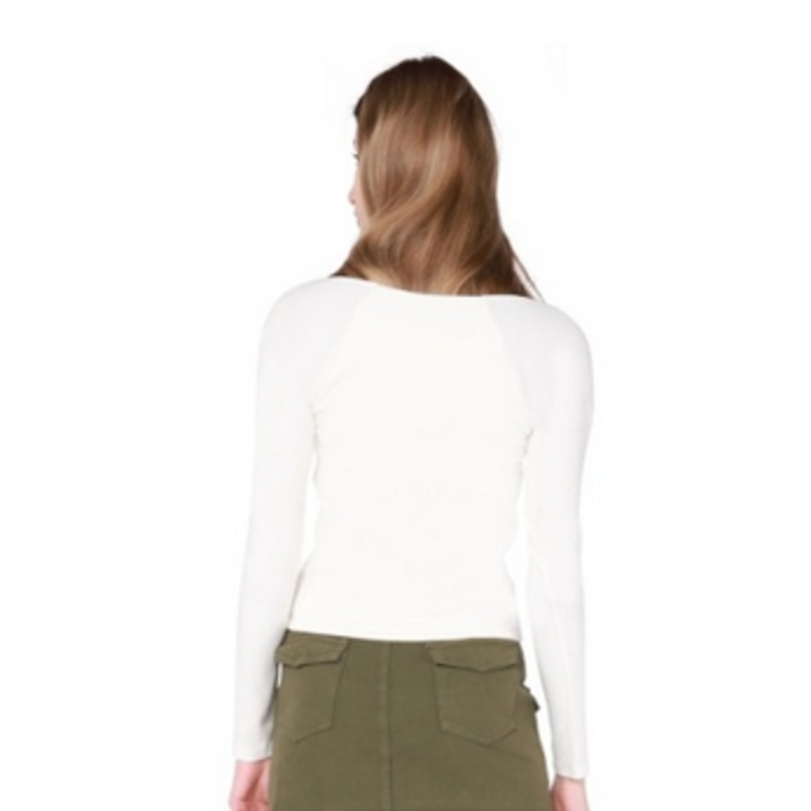 Dex Dex Sweetheart Ribbed Knit Top