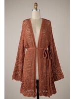 Miracle Open Belted Crochet Cardi