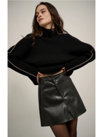 Promesa Leather Zip Mini Skirt