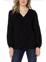 Liverpool Long Sleeve Shirred Blouse