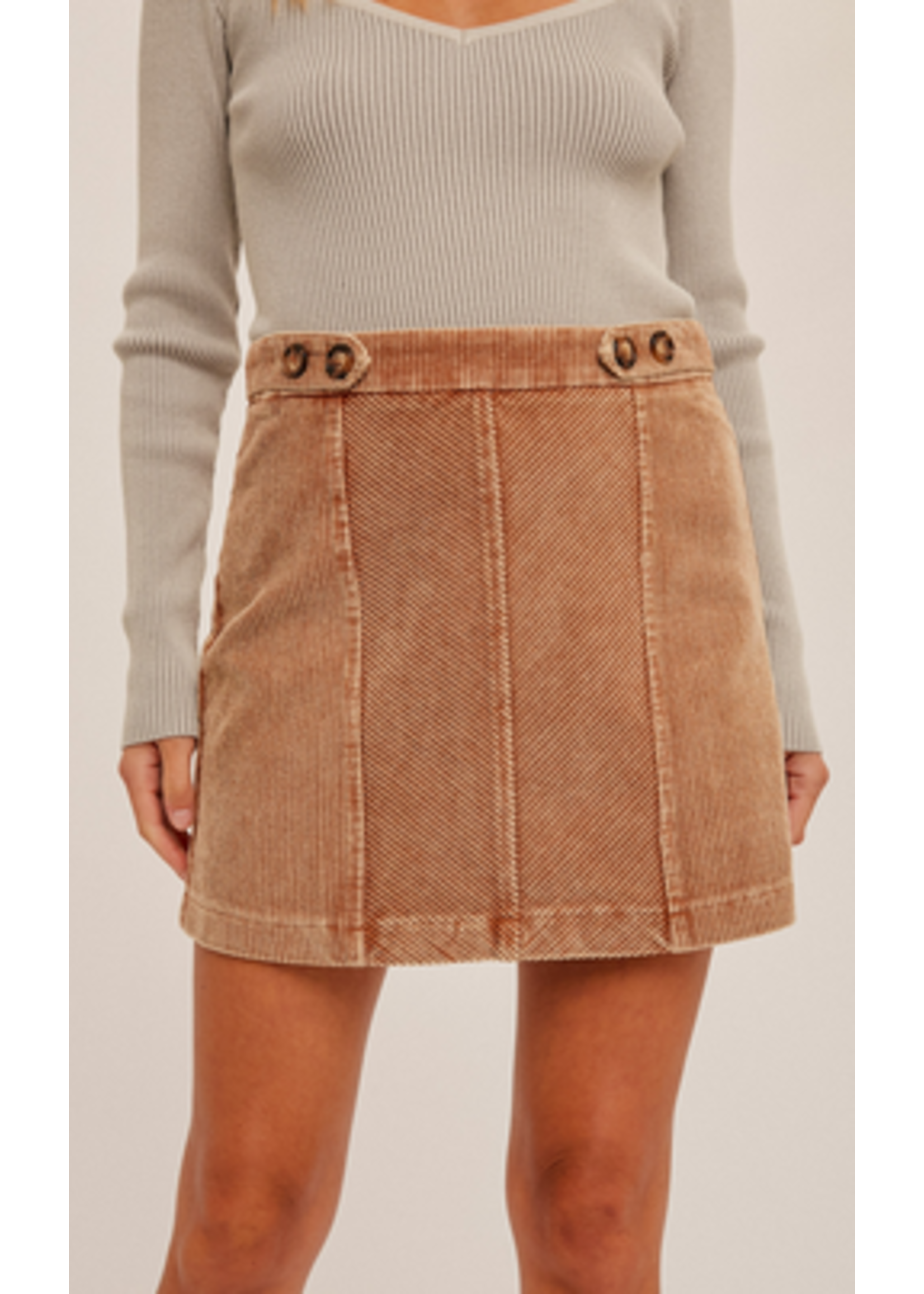 Hem & Thread HT Washed Corduroy Skirt