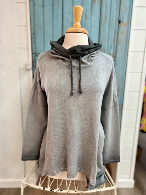 TP Gray Knit Front Tunic