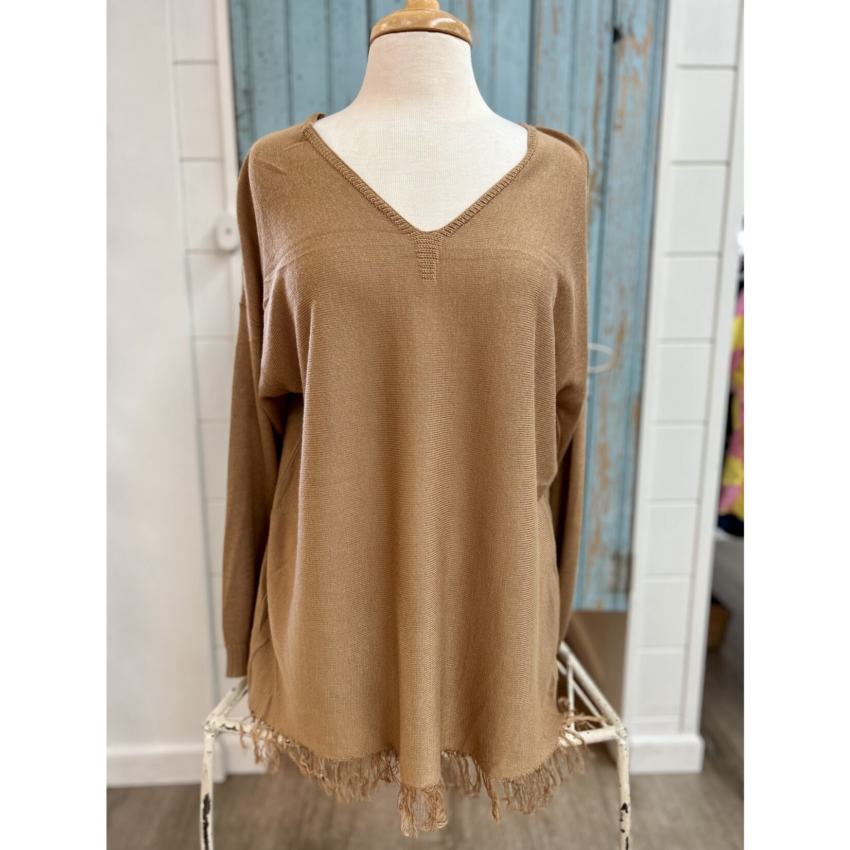 Tempo TP Camel Fringe Top