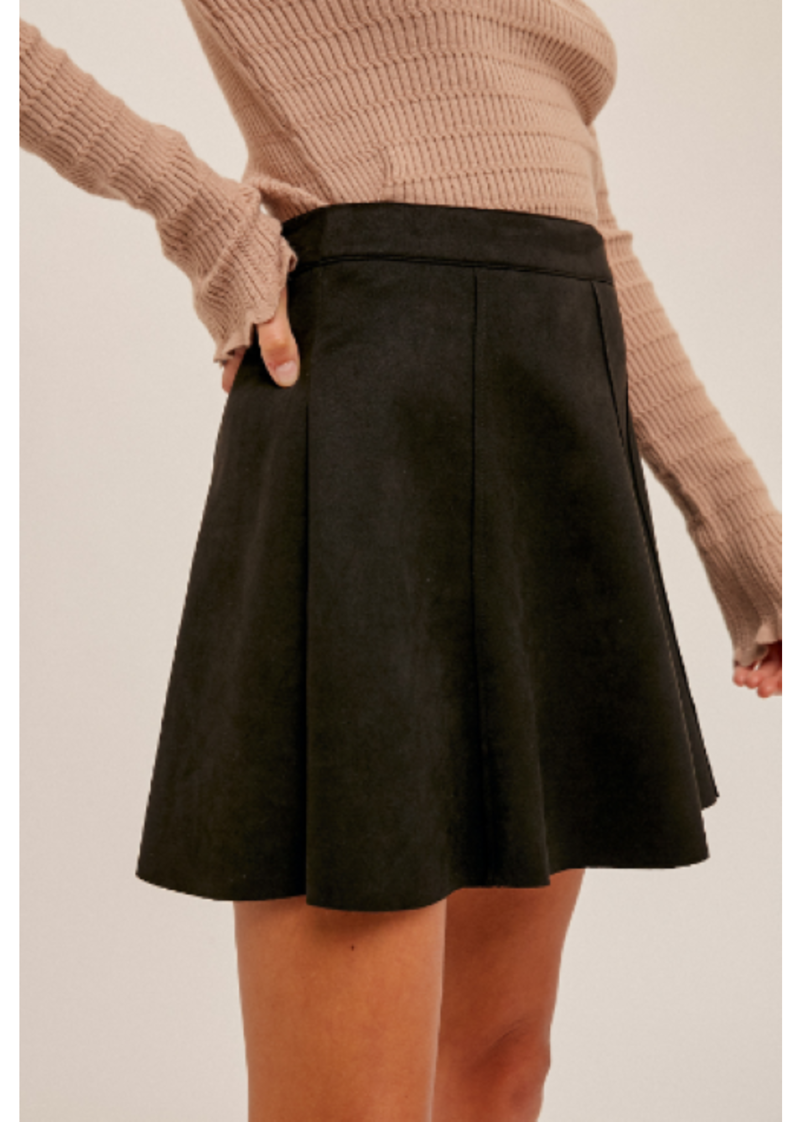 Hem & Thread HT Faux Suede Mini Skirt