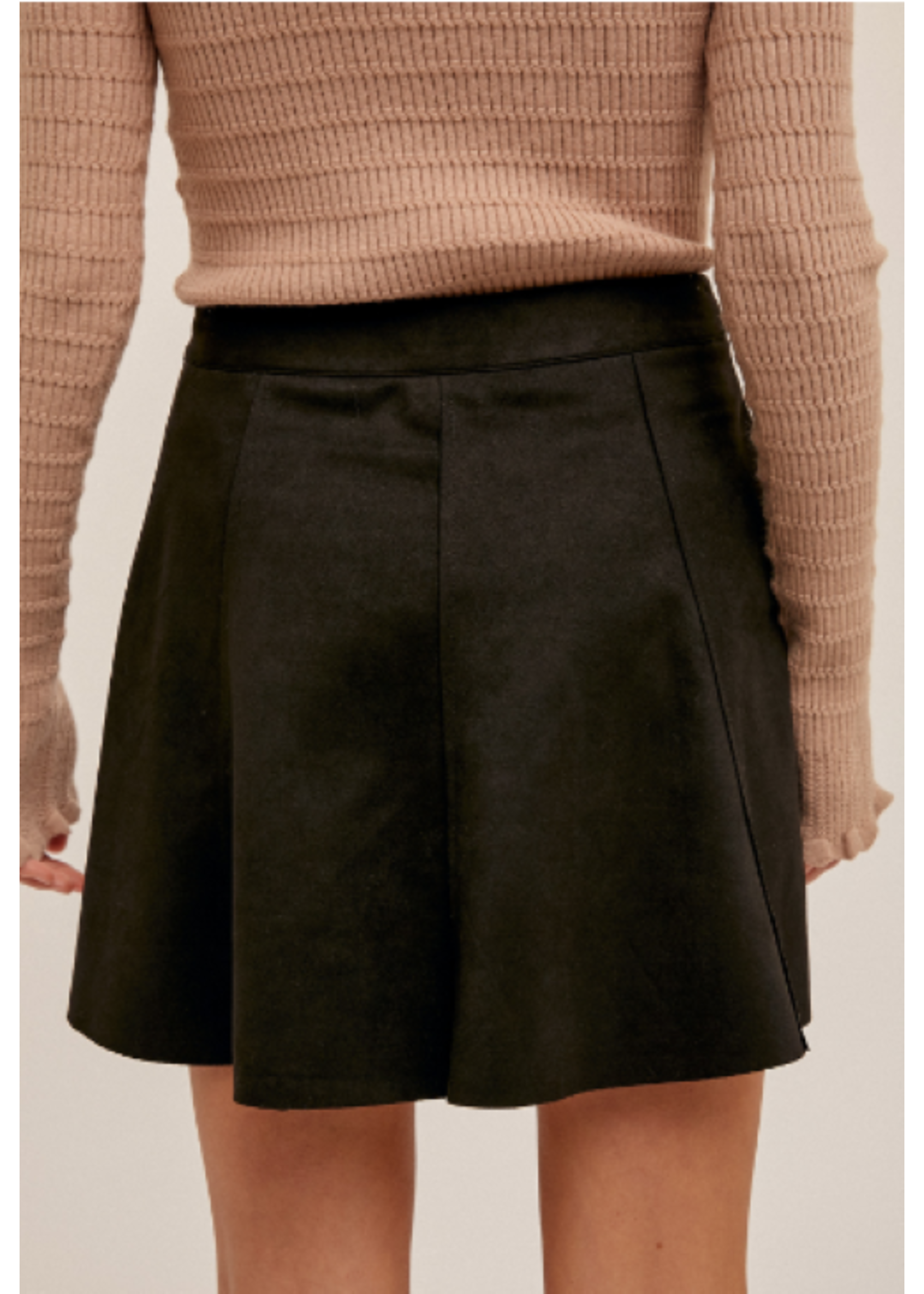 Hem & Thread HT Faux Suede Mini Skirt