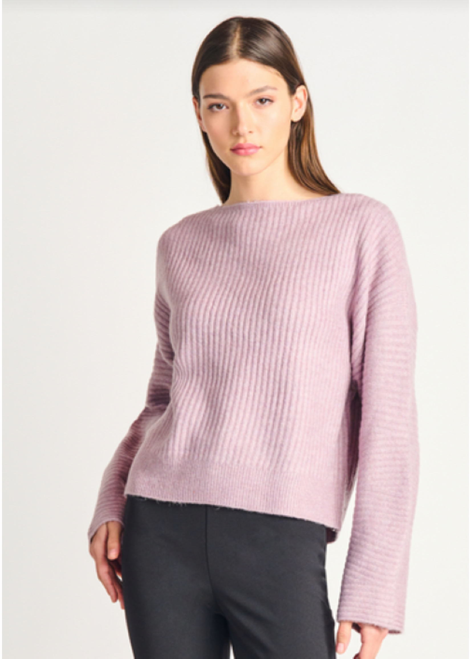 Dex Dex Lilac Ribbed Sweater