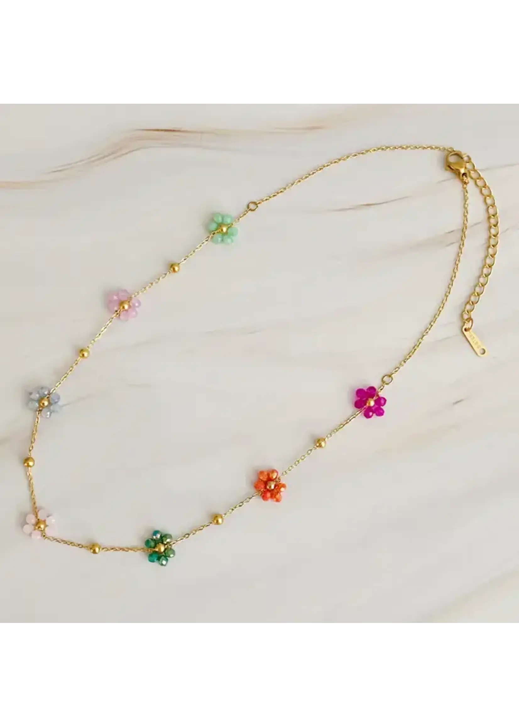 Ellison Young EY Flower Beaded Necklace