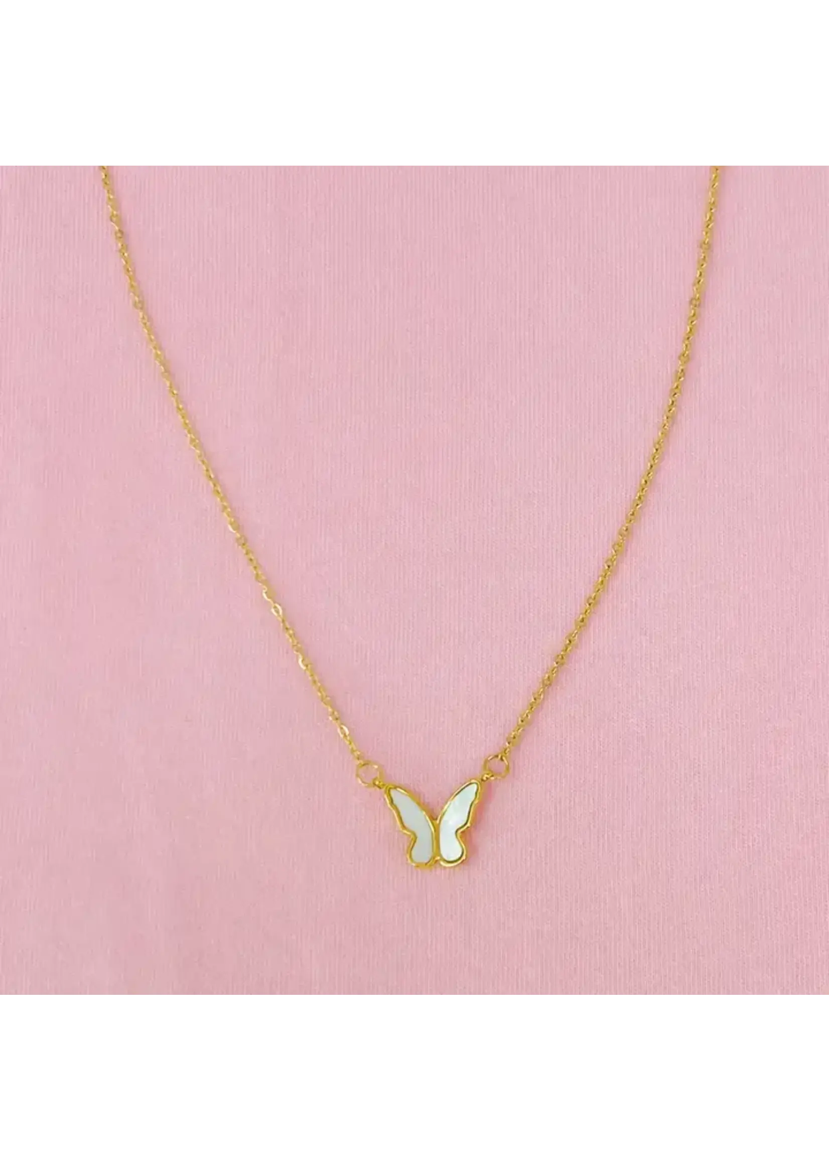 EY Golden Butterfly Necklace