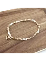 Pretty Persuasions PP Heart beaded anklet