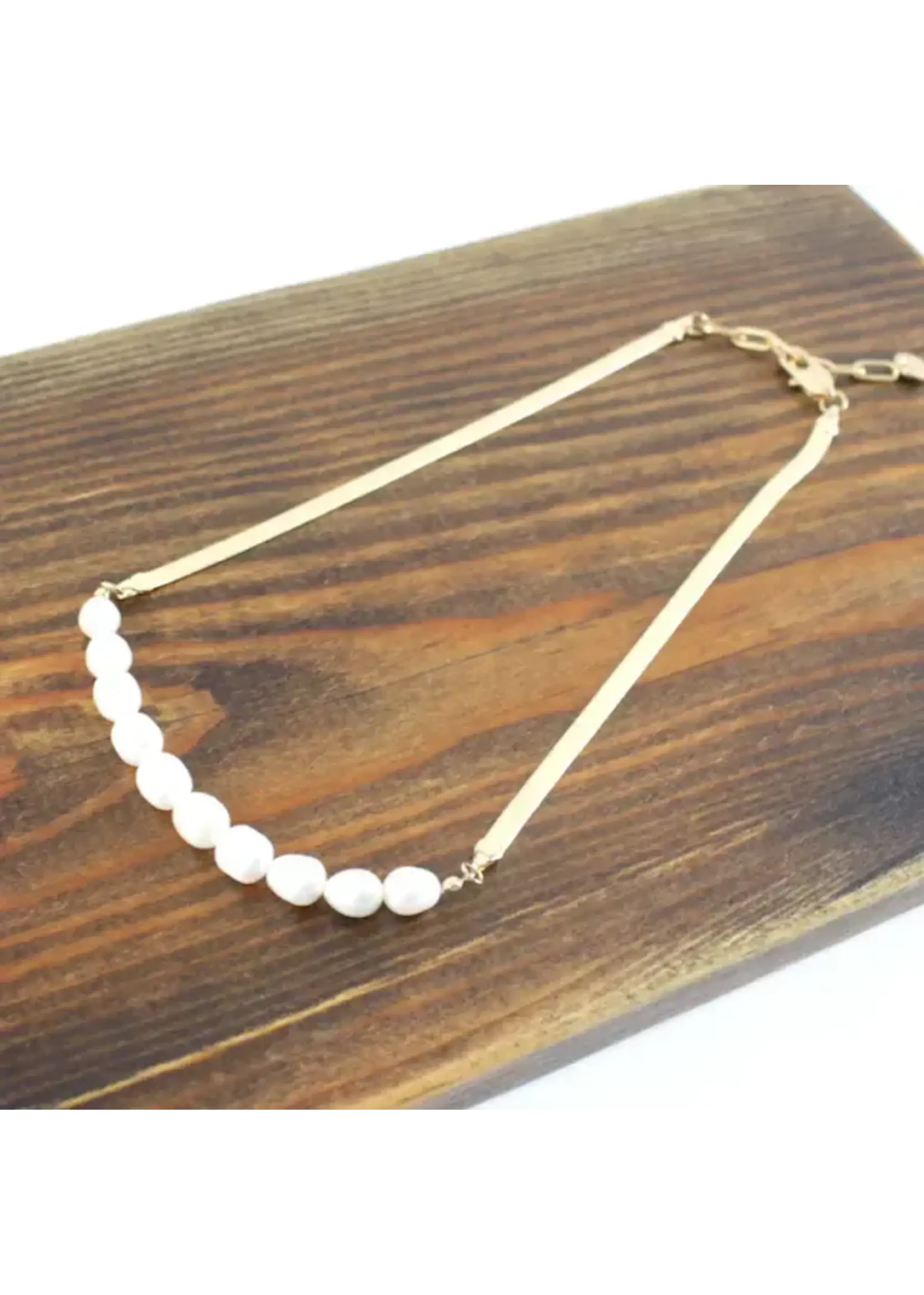 Pretty Persuasions PP Pearls & Herringbone Necklace
