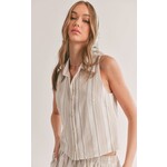 Sage The Label Collard Shirt Tank