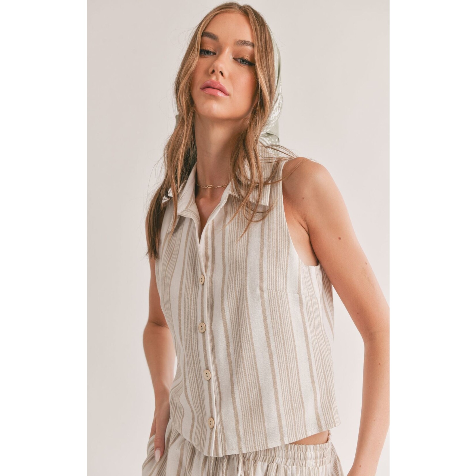 Sage The Label STL Collard Shirt Tank