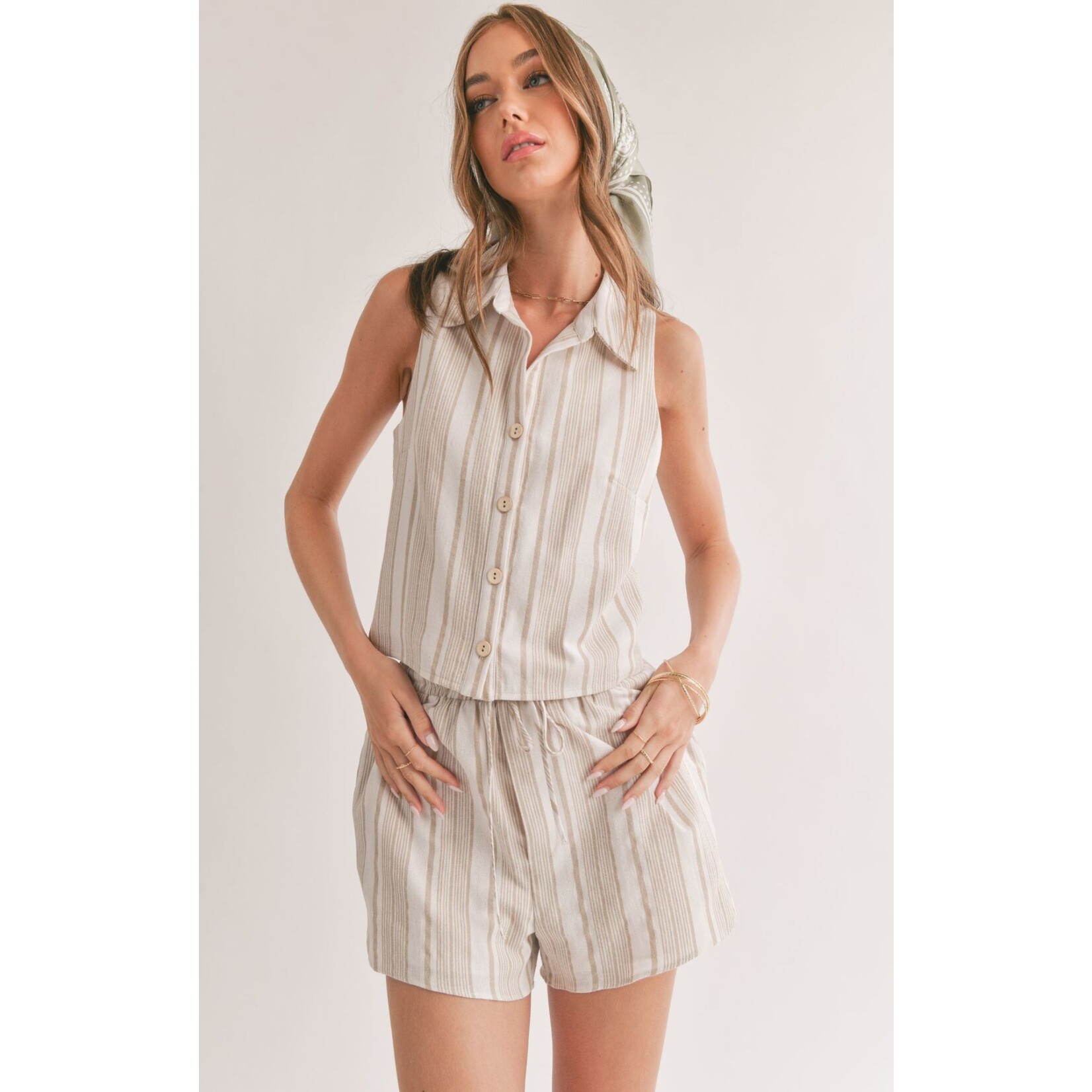 Sage The Label STL Collard Shirt Tank