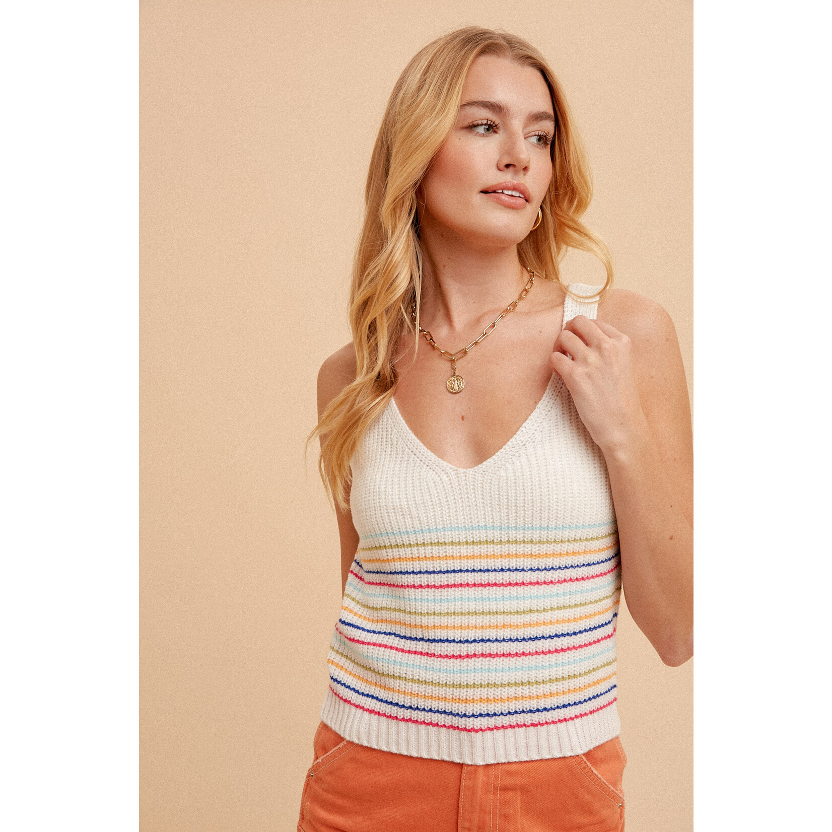 Hem & Thread HT Striped Knit Tank