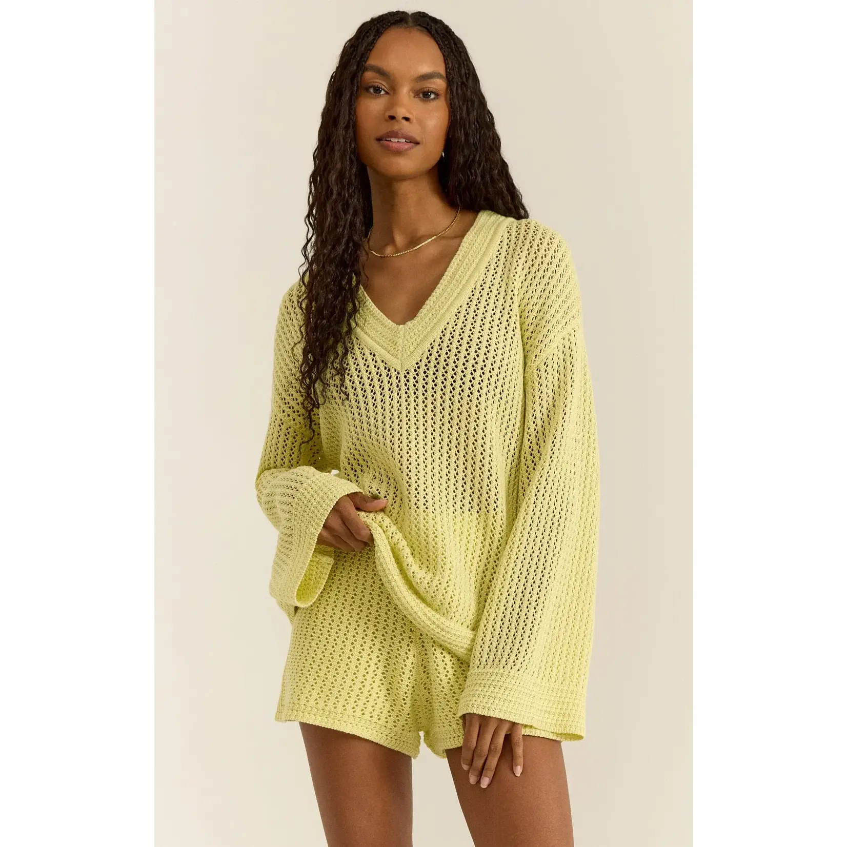 Z Supply ZS Kiami Crochet Sweater