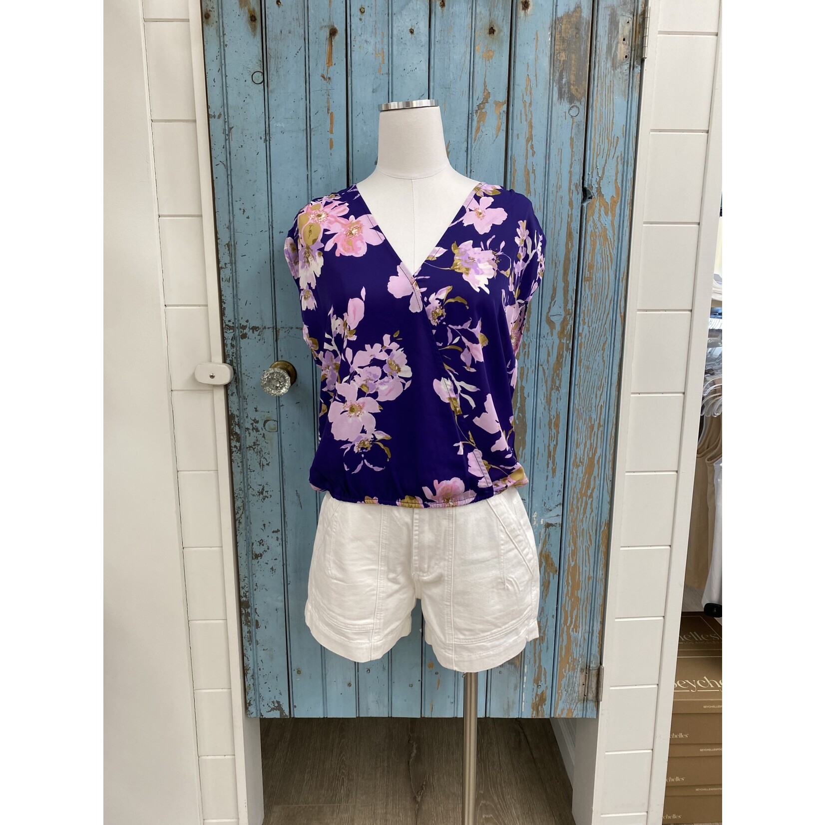 Veronica M VM Shirred Shoulder Top